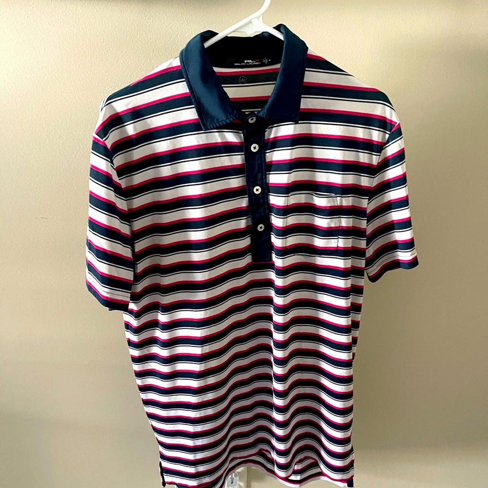 POLO RLX MENS GOLF PERFORMANCE SHIRT SIZE MEDIUM